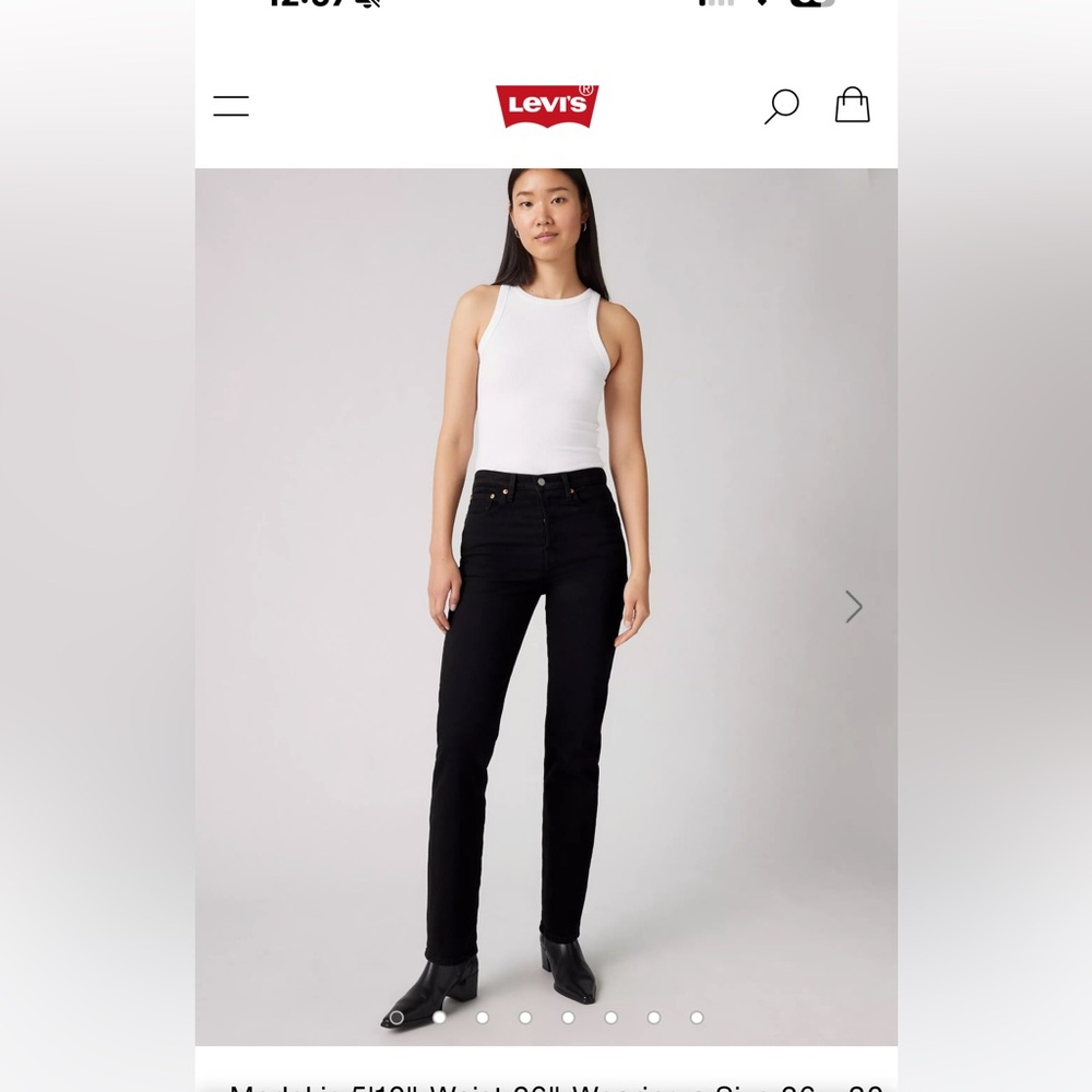 NWOT Levi's Women's Black Straight Leg Jeans